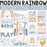 Boho Rainbow Inspirational Posters | Modern Rainbow