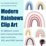 Modern Rainbows Clip Art