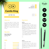 Modern Resume - Camila King / Professional Resume for MS W