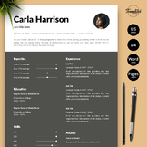 Modern Resume - Carla Harrison / Professional Resume for M