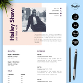 Modern Resume - Hailey Shaw / Professional Resume for MS W