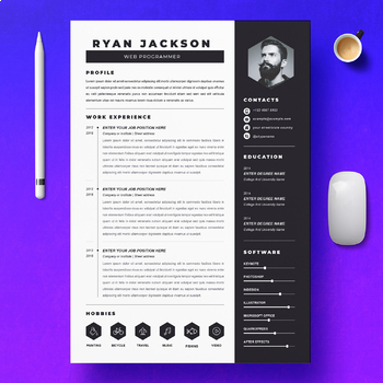 Preview of Modern Resume Template / CV Template