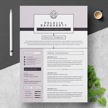 Preview of Modern Resume Template | Professional & Creative MS Word, Apple Pages CV Format