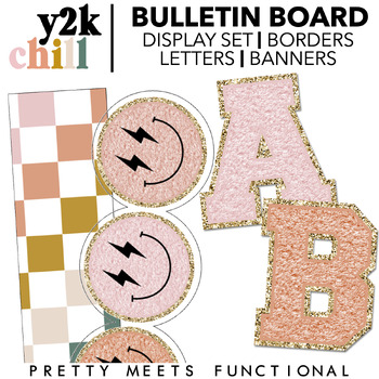 Retro Patch Bulletin Board Letters