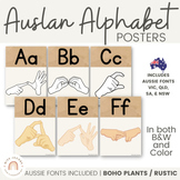 Modern Rustic Auslan Alphabet Posters | Australian School Fonts