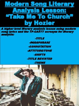 Preview of Modern Song Literary Analysis Lesson: “Take Me To Church” by Hozier
