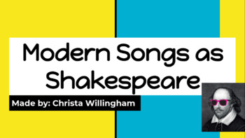 Preview of Modern Songs as Shakespeare 