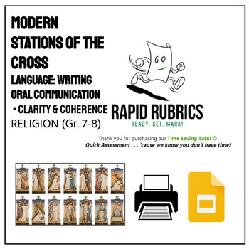 Preview of Modern Stations of the Cross - Religion - Time Saving Task - Rapid Rubrics