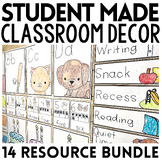 Modern Student Made Classroom Decor Bundle Co-Created EDITABLE