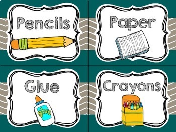 Modern Teal Chevron Classroom Decor {Editable Pages Included} by Ginger ...