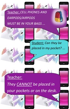 Preview of Modern Text Screen (No Cellphones in Class)