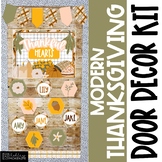 Modern Thanksgiving Classroom Door Decor Kit