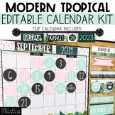 Modern Tropical Calendar Kit | Flip Calendar and Wall Cale