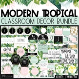 Modern Tropical Classroom Decor Bundle | Calm Colors Class