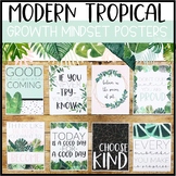 Modern Tropical Classroom Decor | Growth Mindset Posters