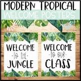 Modern Tropical Classroom Decor Welcome Sign