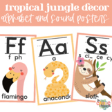 Modern Tropical Jungle Alphabet and Sound Posters + Number