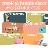 Modern Tropical Jungle Daily Visual Schedule Cards