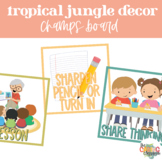 Modern Tropical Jungle Theme CHAMPS Board - Classroom Management