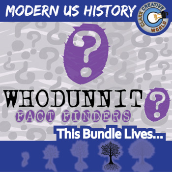 Preview of Modern US History Whodunnit Activity Bundle - Printable & Digital Game Options