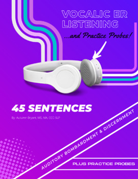 Preview of Modern Vocalic ER Listening Practice and Pronunciation Practice (Bundle)