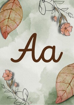 Preview of Modern Watercolor Cursive Alphabet