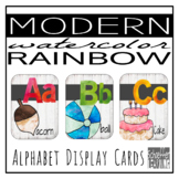Classroom Decor: Alphabet Display Cards-Rainbow Theme