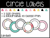 Modern Whimsy Classroom Decor | Editable Circle Labels