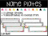 Modern Whimsy Classroom Decor | Editable Name Plates