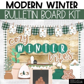 Preview of Modern Winter Bulletin Board Kit