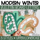 Modern Winter Bulletin Board Letters, A-Z, Punctuation, & 