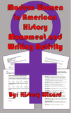 Modern Women in American History Monument/Writing Activity