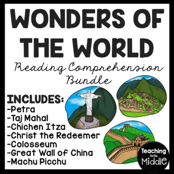 Preview of Modern Wonders of the World Reading Comprehension Bundle Great Wall Machu Picchu