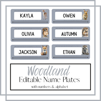 Woodland Creatures Themed 4 inch Circular Bulletin Board Letters