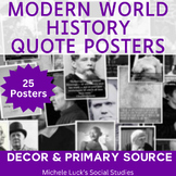 Modern World History Quotes Posters Bulletin Board Wall Decor Set