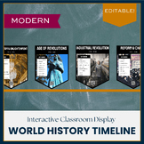 Modern World History Timeline | Google Slides | Classroom Decor