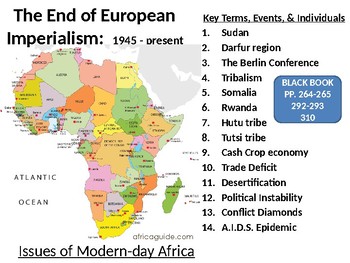 Preview of Modern-day Africa LESSON BUNDLE: Politcal, Economic & Environmental Challenges