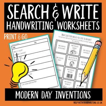 Preview of Modern Day Inventions - Search & Write