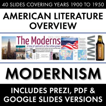 Preview of Modernism, American Literature Movement, Roaring 20s Jazz Age & Great Depression