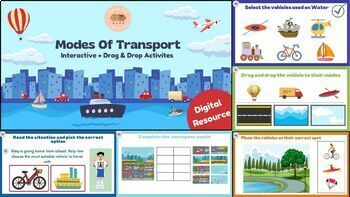 Preview of Modes Of Transport - Activities (Digital + No Prep Required)
