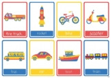 Modes of Transportation Flashcards- Matching Game and Sort