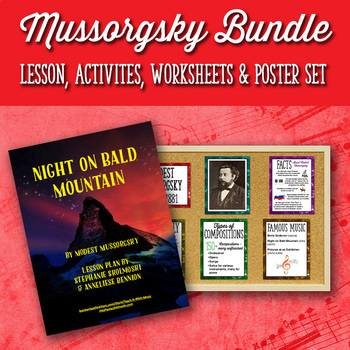 Preview of Modest Mussorgsky Bundle - Lesson, Activities, Worksheets & Poster Set