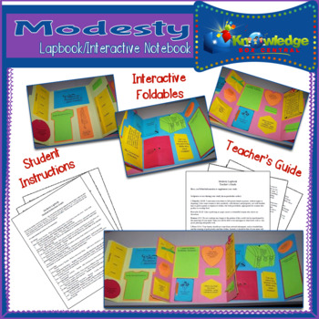 Preview of Modesty Lapbook / Interactive Notebook