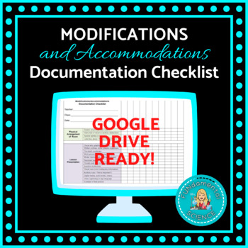 Preview of Modifications & Accommodations Documentation Form: EDITABLE, DIGITAL & PRINTABLE