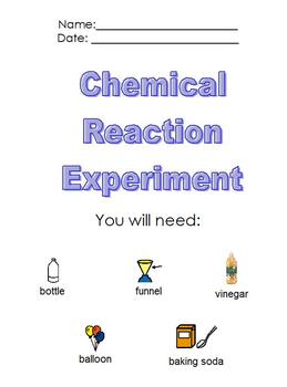Preview of Modified Chemistry Experiment; Chemical Reaction; boardmaker
