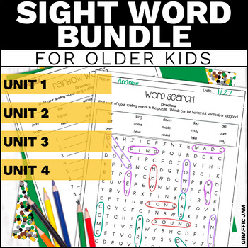 Preview of Sight Word Activities for Special Education Sight Word Spelling Practice Bundle