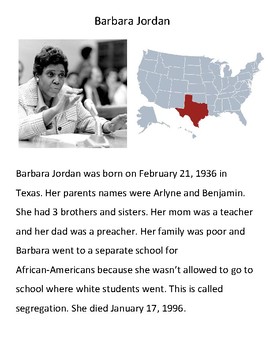 Preview of Modified Materials: Barbara Jordan Biography