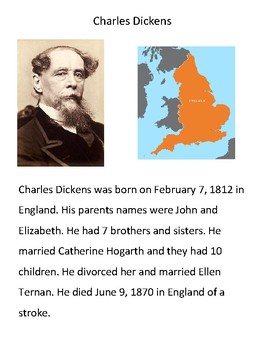 Preview of Modified Materials: Charles Dickens Biography