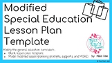 Modified Special Education Inclusion Classroom Lesson Plan