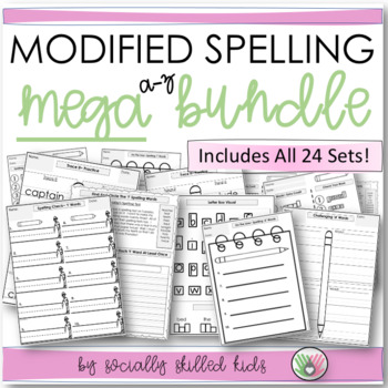 Preview of Modified Spelling Activities | A-Z MEGA BUNDLE | 4th Grade
